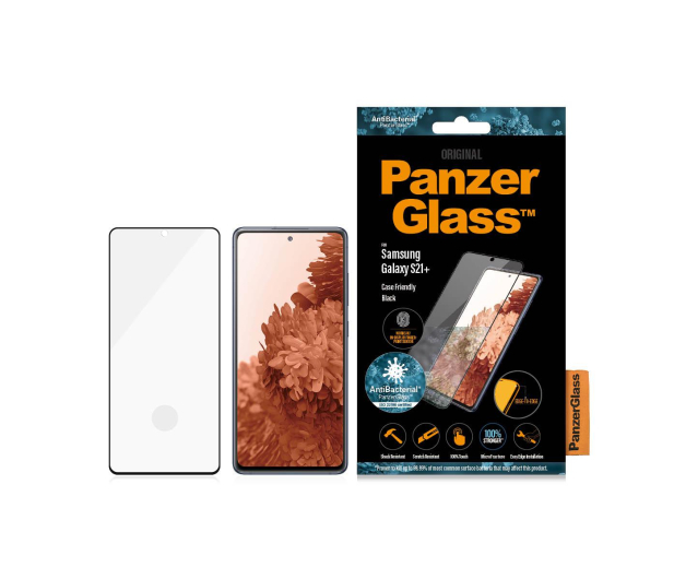 PanzerGlass Szkło Panzerglass FP CF do Samsung S21+ czarne # - 1460896 - zdjęcie 3